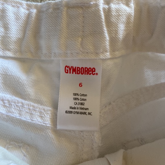 gymboree white adjustable waist denim / jean shorts - Picture 3 of 5
